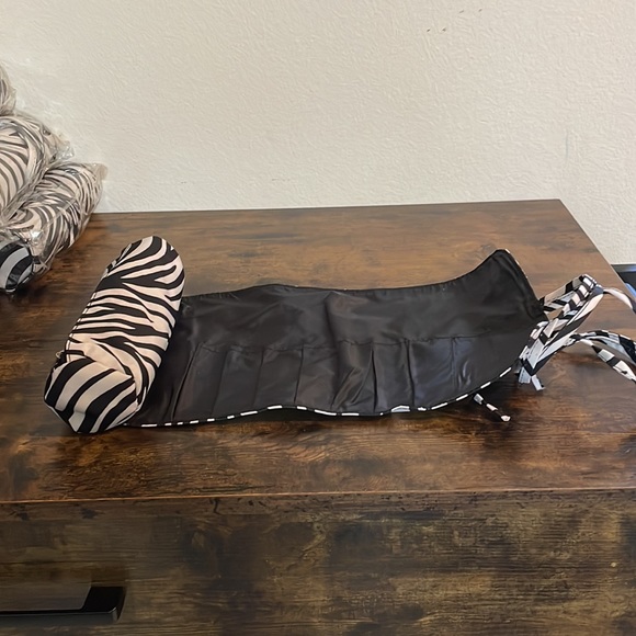 NEW Zebra Print Cosmetic Brush Holder and Bag! CAN BE PERSONALIZED! - Picture 2 of 16